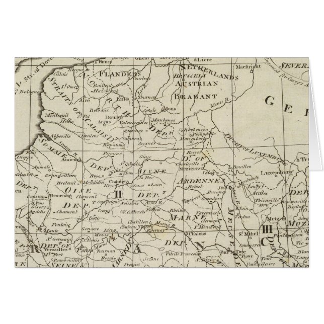 Cartão Mapa do assento da guerra na França (Frente Horizontal)