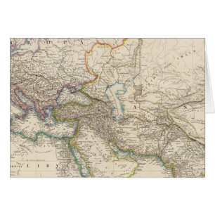 Cartão Mapa do Atlas África, Europa e Ásia Ocidental