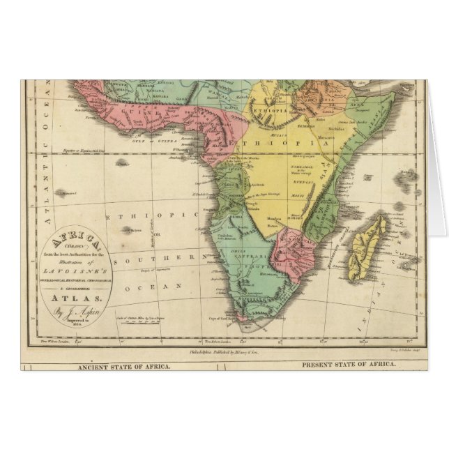Cartão Mapa do Atlas Africano 2 (Frente Horizontal)
