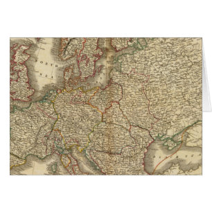 Cartão Mapa do Atlas da Europa