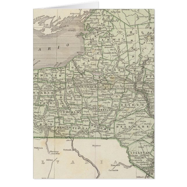 Cartão Mapa do Atlas de Nova York (Frente)