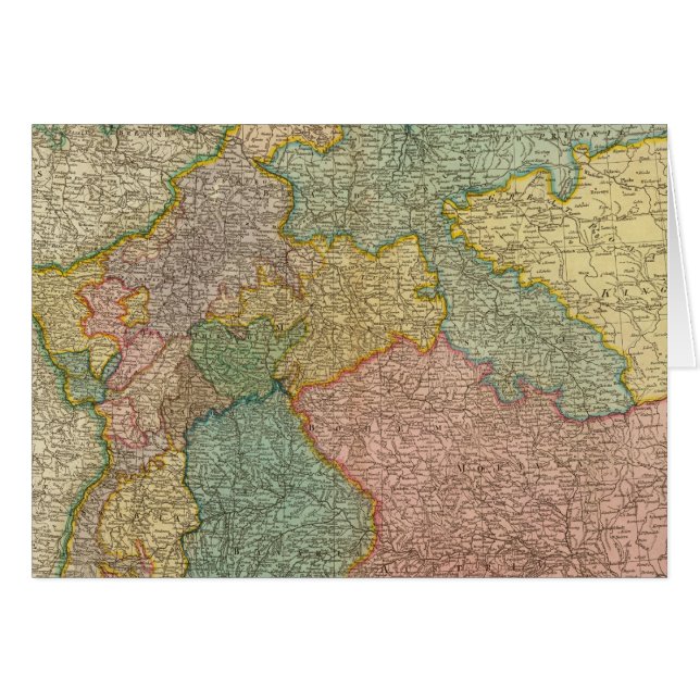 Cartão Mapa do Atlas do Império Alemão (Frente Horizontal)