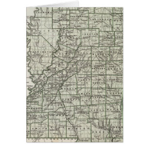 Cartão Mapa do Atlas Mississippi