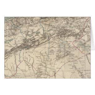 Cartão Mapa do Atlas na Argélia