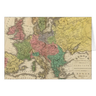 Cartão Mapa do Atlas Religioso da Europa