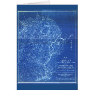 Cartão Mapa do Campo de Batalha de Antietam (1898)