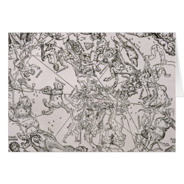 Cartão Mapa do céu do norte (Frente Horizontal)