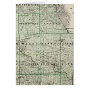 Cartão Mapa do Condado de Allamakee