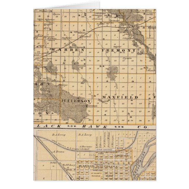 Cartão Mapa do Condado de Bremer (Frente)