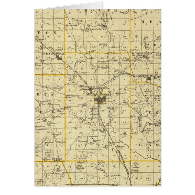 Cartão Mapa do Condado de Hamilton (Frente)