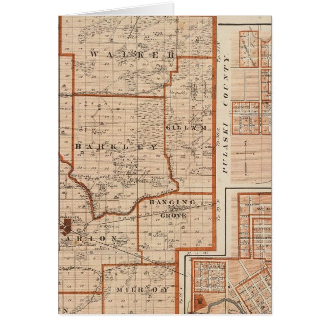 Cartão Mapa do Condado de Jasper (Frente)