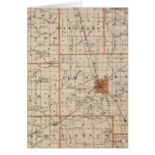 Cartão Mapa do Condado de Johnson