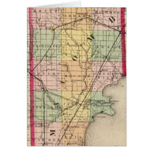 Cartão Mapa do Condado de Macomb, Michigan