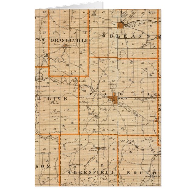 Cartão Mapa do Condado de Orange (Frente)