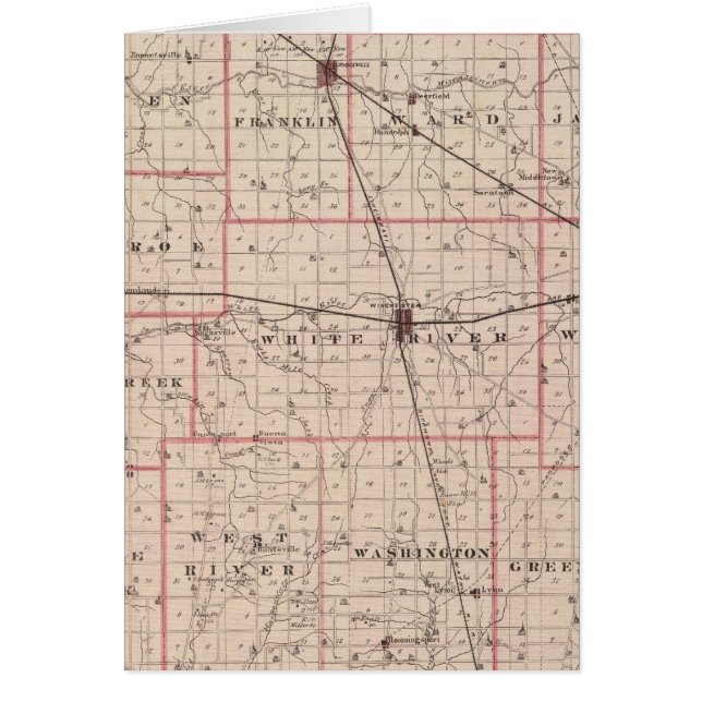 Cartão Mapa do condado de Randolph (Frente)