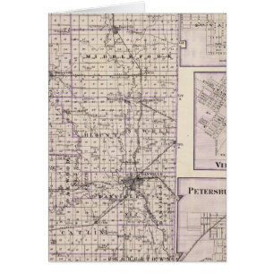 Cartão Mapa do Condado de Vermilion, Cidade de Mason