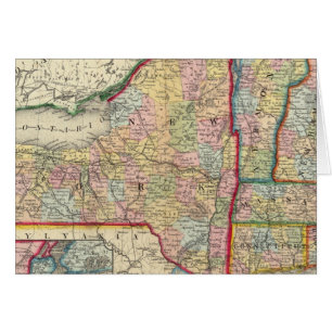 Cartão Mapa Do Condado Dos Estados De Nova Iorque