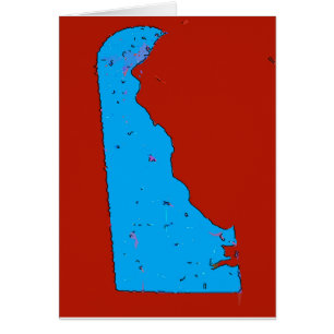 Cartão Mapa do Delaware