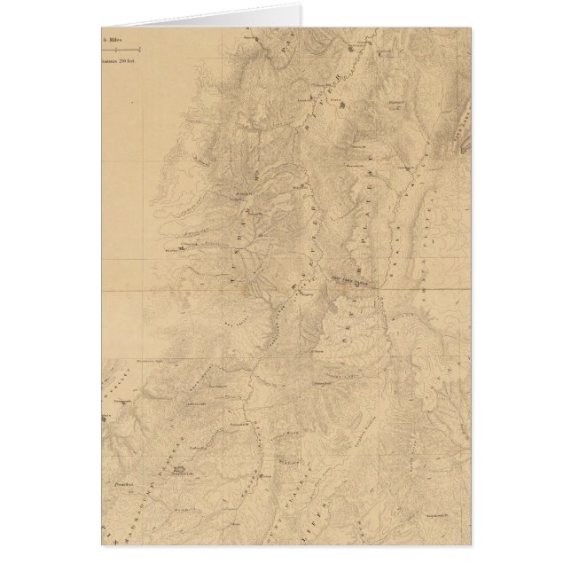 Cartão Mapa do distrito do alto planalto de Utah (Frente)