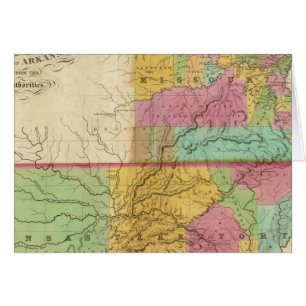 Cartão Mapa do Estado de Missouri