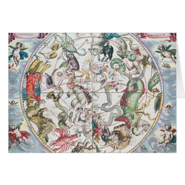 Cartão Mapa do hemisfério sul 2 (Frente Horizontal)