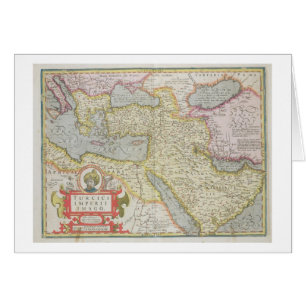 Cartão Mapa do império turco, do Mercator 'Atla