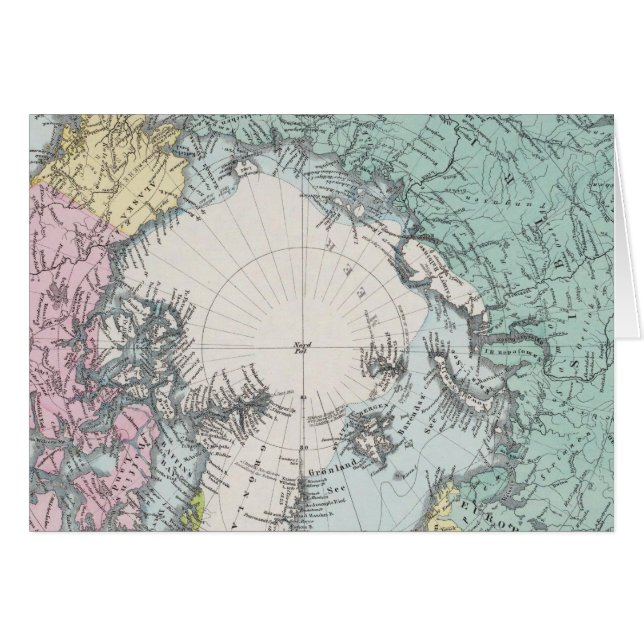 Cartão Mapa do Mar Polar (Frente Horizontal)