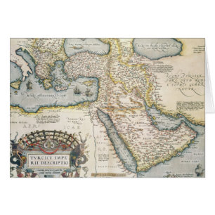 Cartão Mapa do Médio Oriente