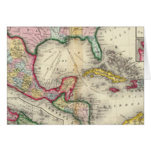Cartão Mapa Do México, América Central