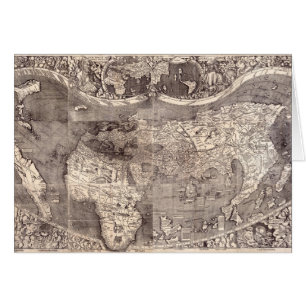Cartão Mapa do mundo 1507