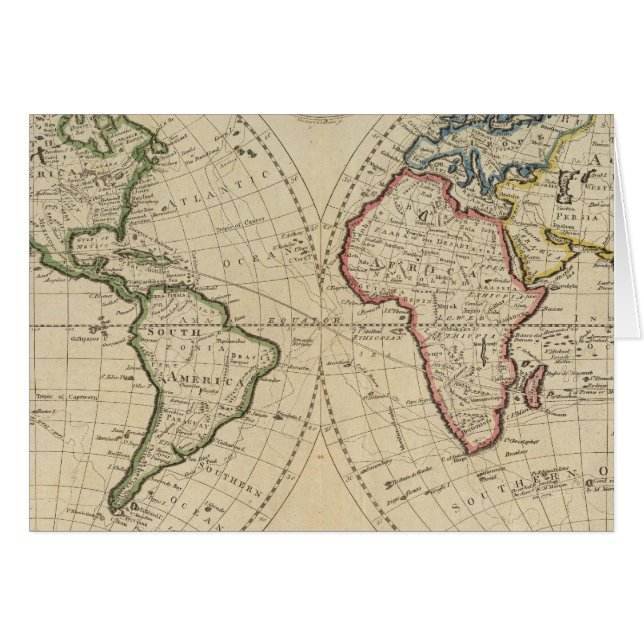 Cartão Mapa do Mundo 4 (Frente Horizontal)