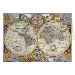 Cartão Mapa do mundo de 1626