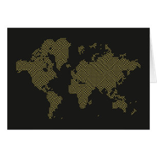 Cartão Mapa do mundo digital