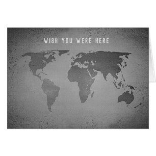 Cartão Mapa do mundo engraçado