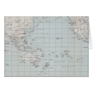 Cartão Mapa do mundo na projeção de Mercator