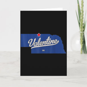 Cartão Mapa do Nebraska em Valentine 