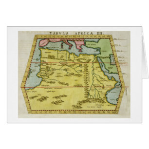 Cartão Mapa do Norte de África, c.1580s (gravura