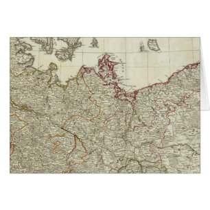 Cartão Mapa do Norte do Império da Alemanha