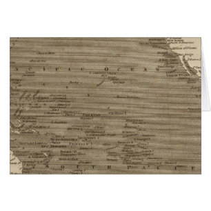 Cartão Mapa do Oceano Pacífico por Arrowsmith
