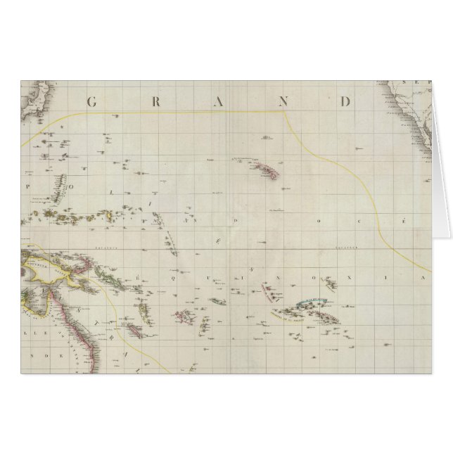 Cartão Mapa do Pacífico Norte-Americano (Frente Horizontal)