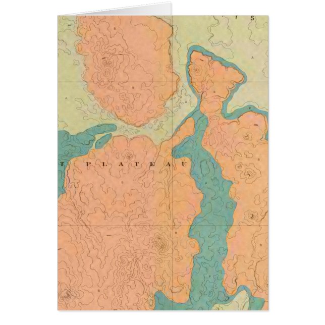 Cartão Mapa Do Planalto De Uinkaret (Frente)