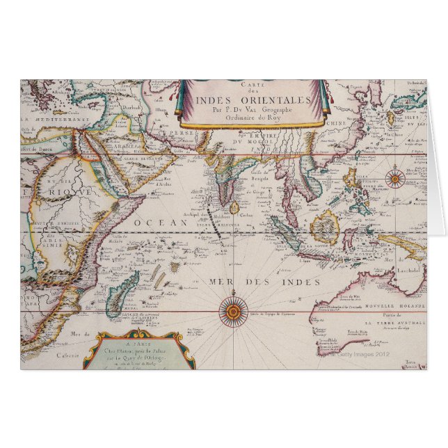 Cartão Mapa do Sudeste Asiático (Frente Horizontal)