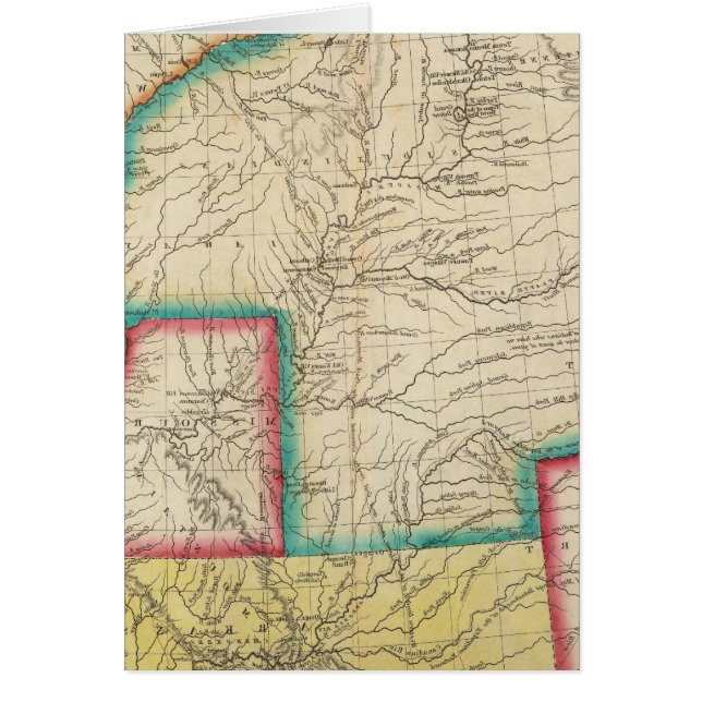 Cartão Mapa Do Território Do Arkansas (Frente)