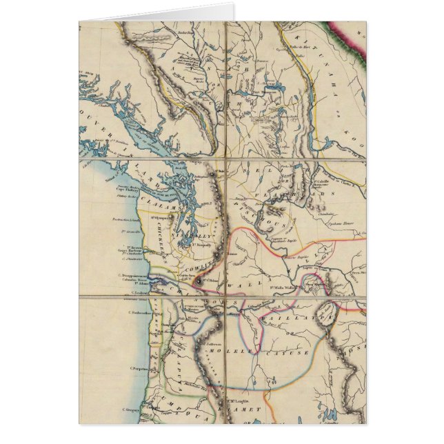 Cartão Mapa do Território do Oregon 2 (Frente)