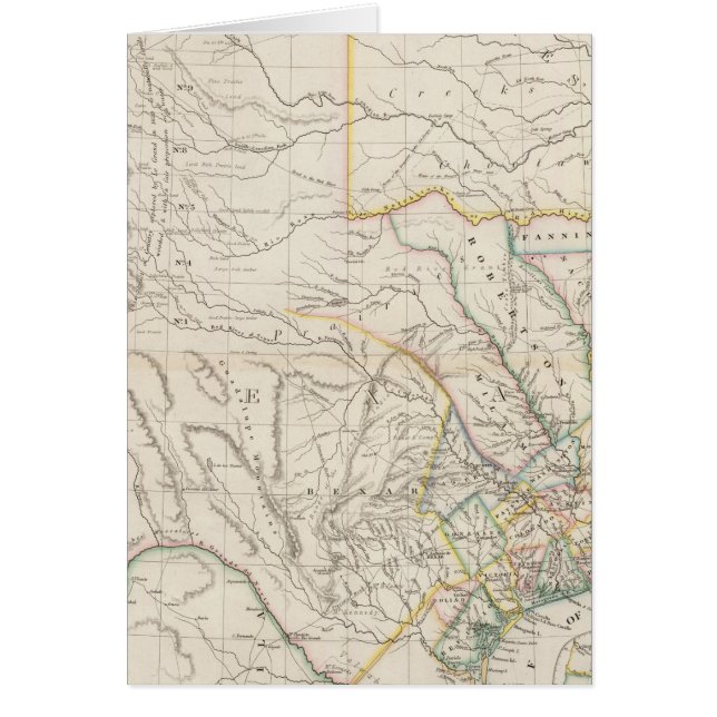 Cartão Mapa do Texas (Frente)