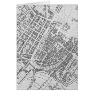 Cartão Mapa do vintage de Estugarda Alemanha (1794)
