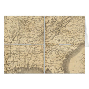 Cartão Mapa Dos Estados Do Sul