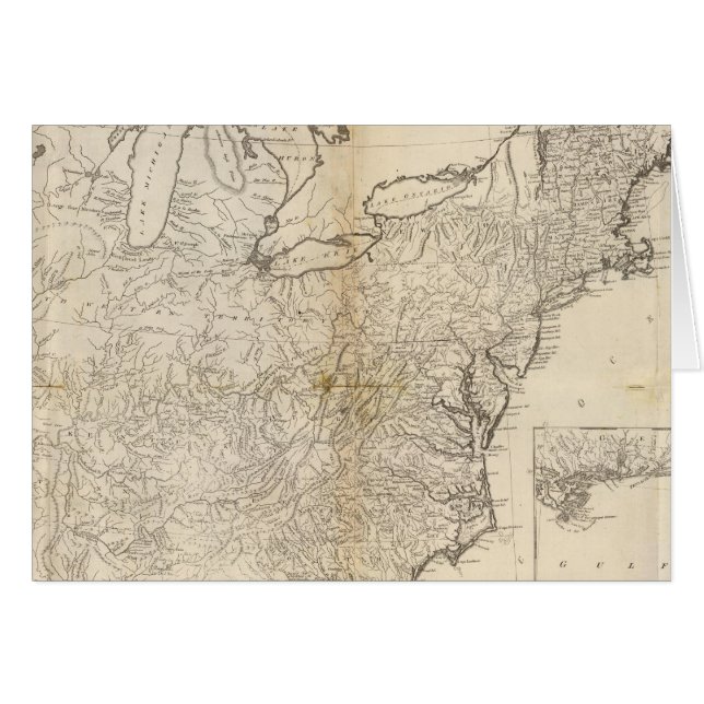 Cartão Mapa dos Estados Unidos 2 (Frente Horizontal)