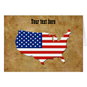 Cartão mapa dos EUA