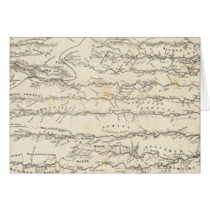Cartão Mapa dos rios do Atlas